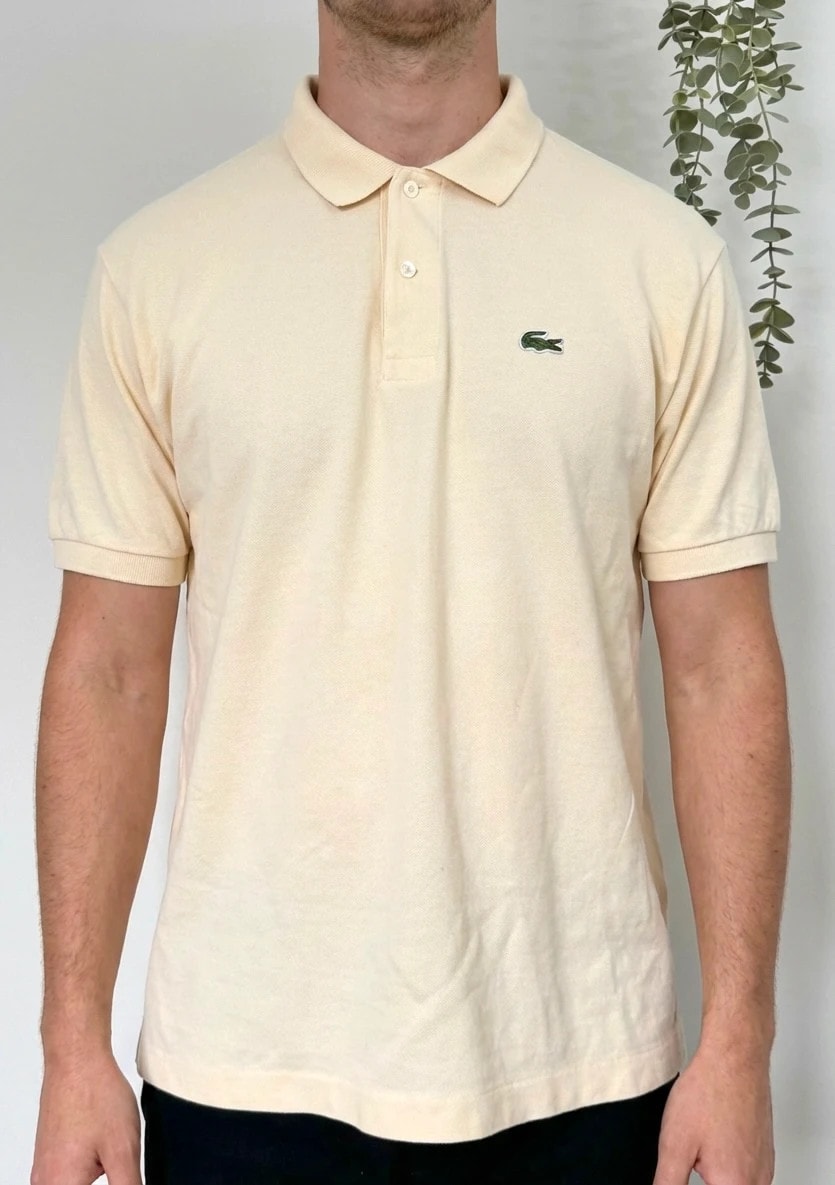 Polo piqué vintage Lacoste écru crème taille 7/XL - FP260263