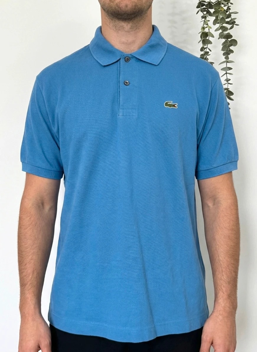 Polo piqué vintage Lacoste bleu taille 8/XXL - FP260262