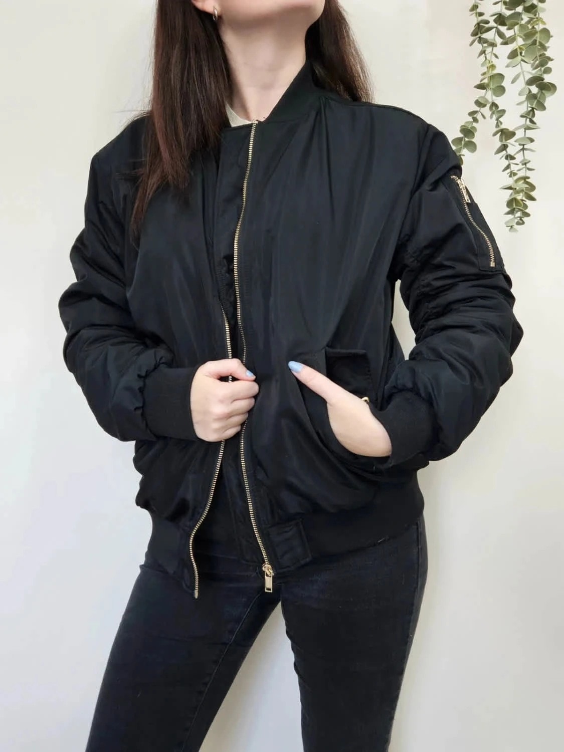 Bomber noir Jacket H&M taille 40