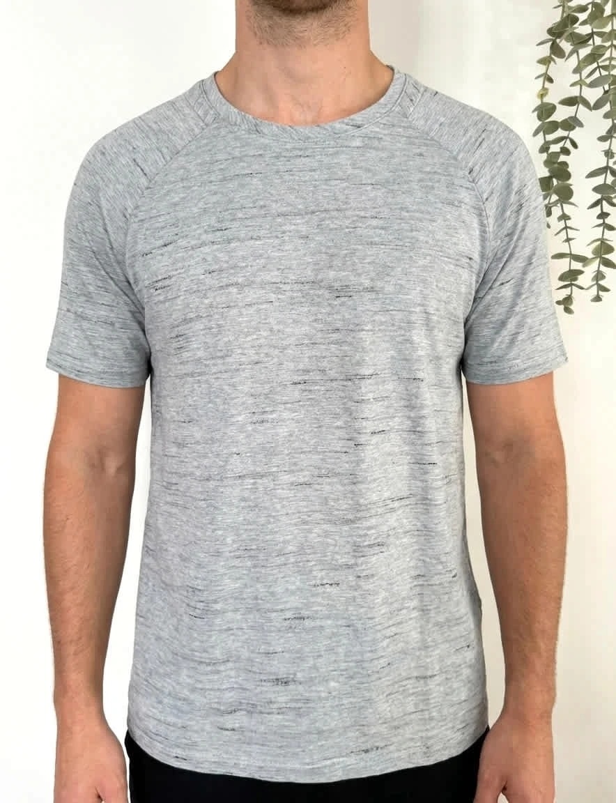 T-shirt HUGO Hugo Boss gris chiné manches raglan taille M - FP2512139