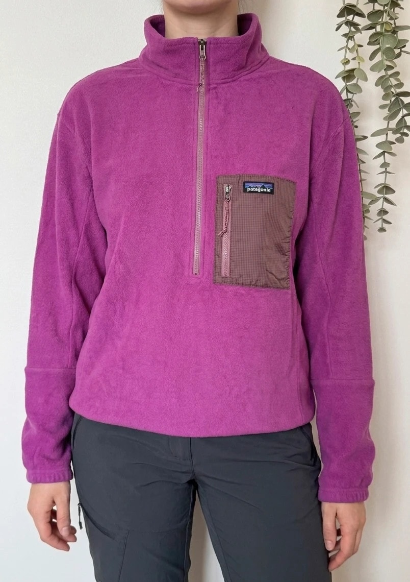 Polaire demi zip Patagonia Microdini rose fuchsia femme taille L - FP260734