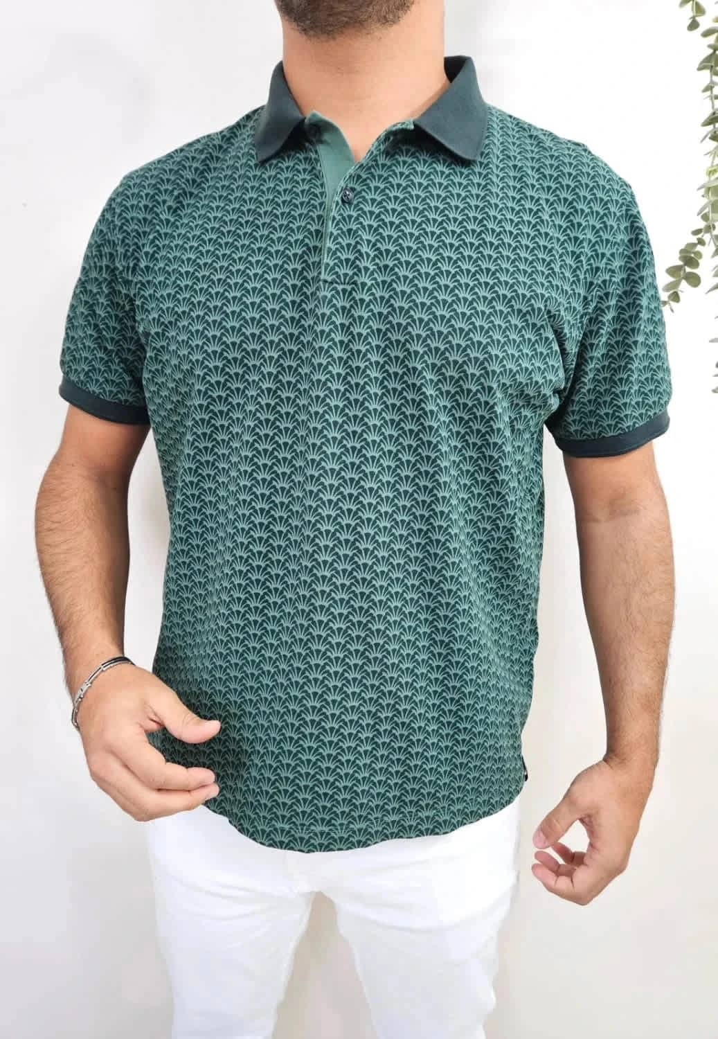 Polo vert à motifs Scotch & Soda taille XXL