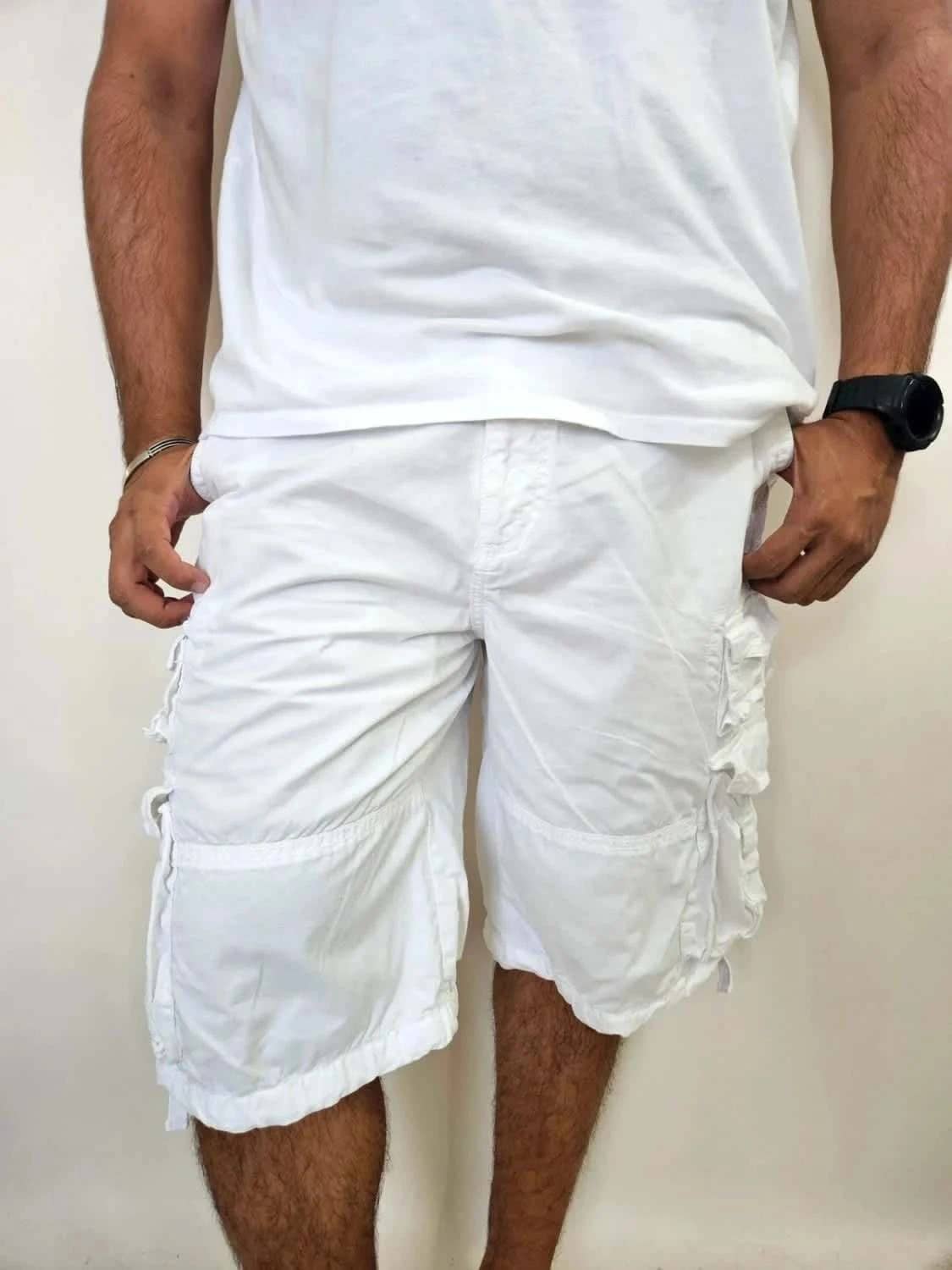 Short cargo blanc Old Navy poches utilitaire taille W36