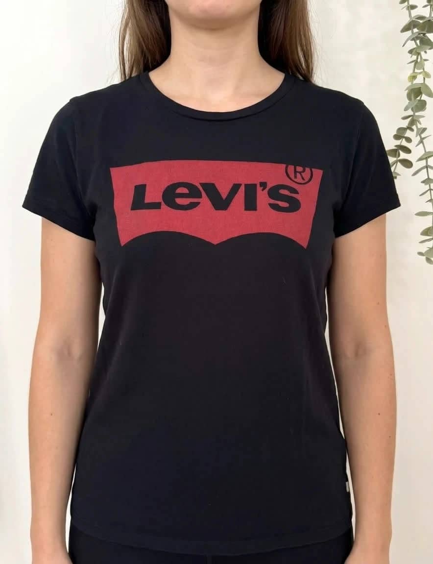 T-shirt Levi’s noir logo rouge Batwing coton taille M - FP2512141