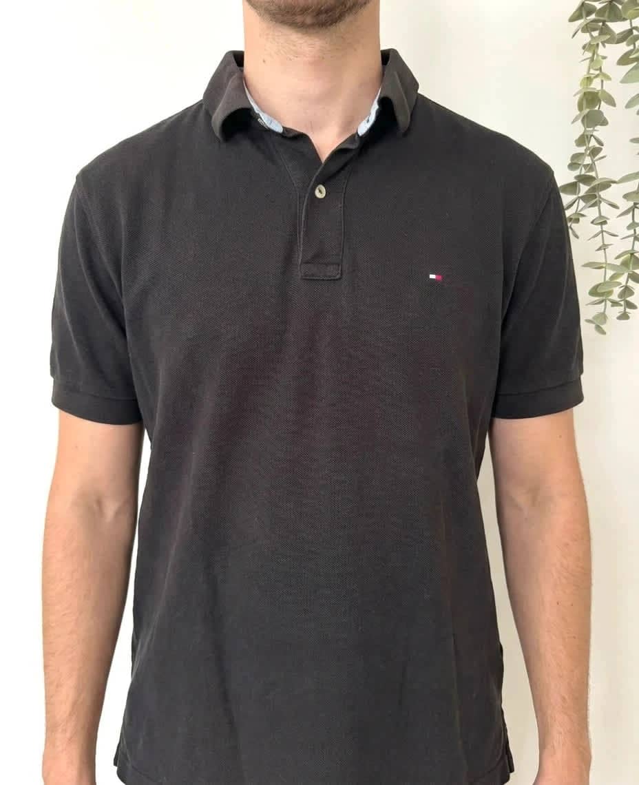 Polo manches courtes coton piqué Tommy Hilfiger marron taille S - DN260112
