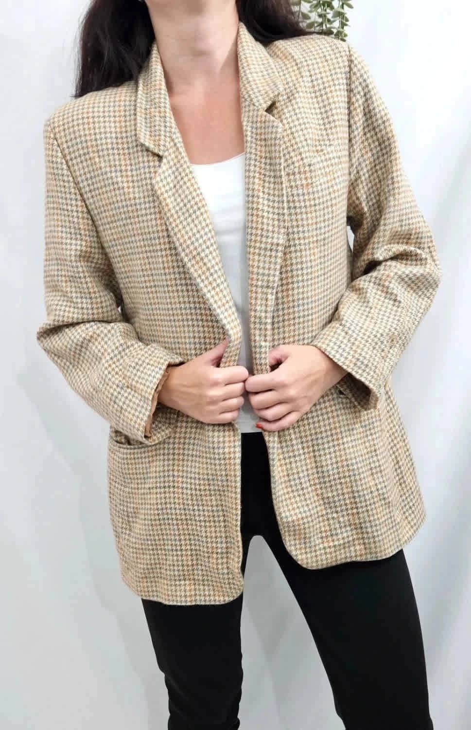 Blazer en laine et soie St Michael beige taille 40