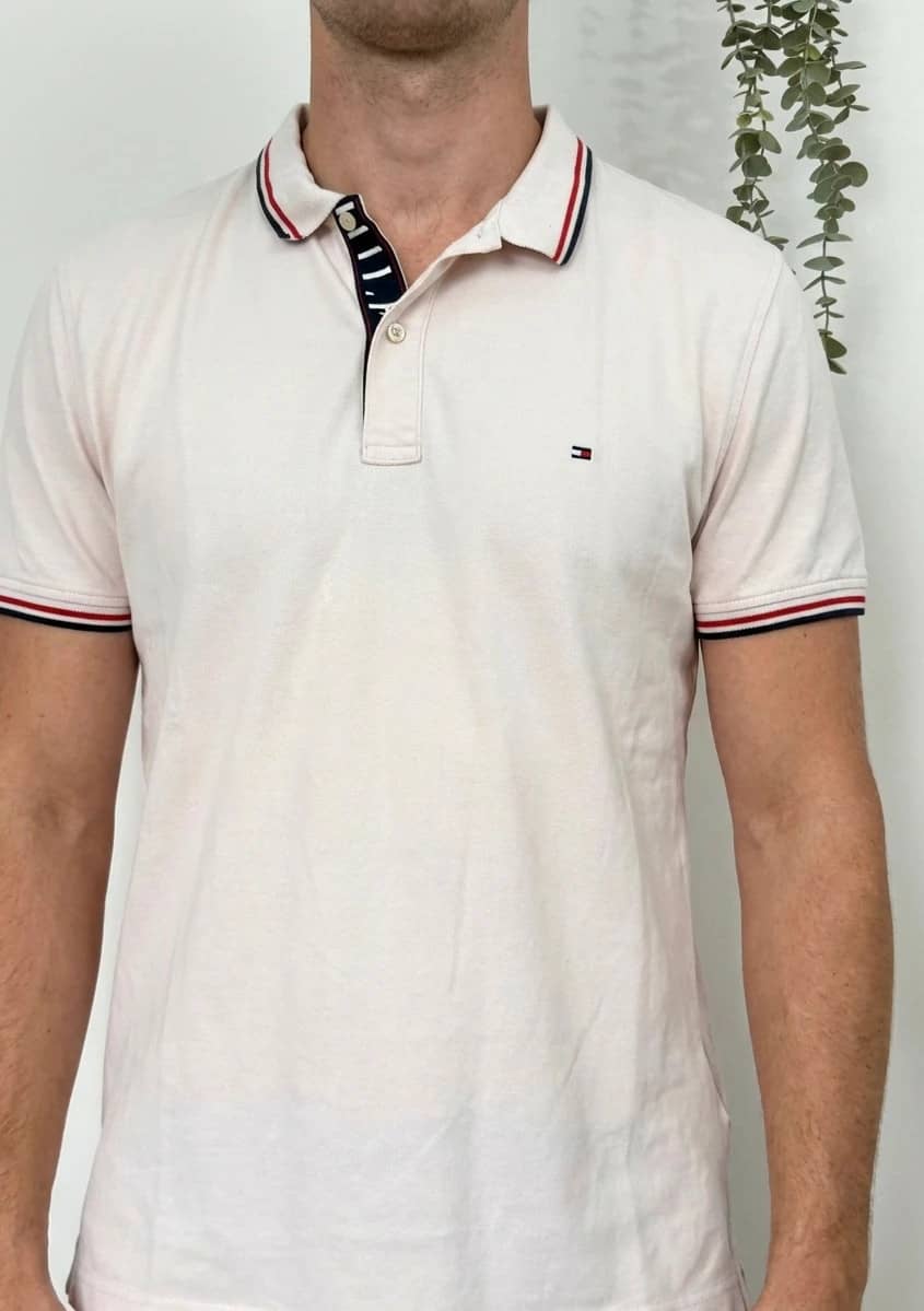Polo slim fit Tommy Hilfiger rose pâle taille XXL - FP260270