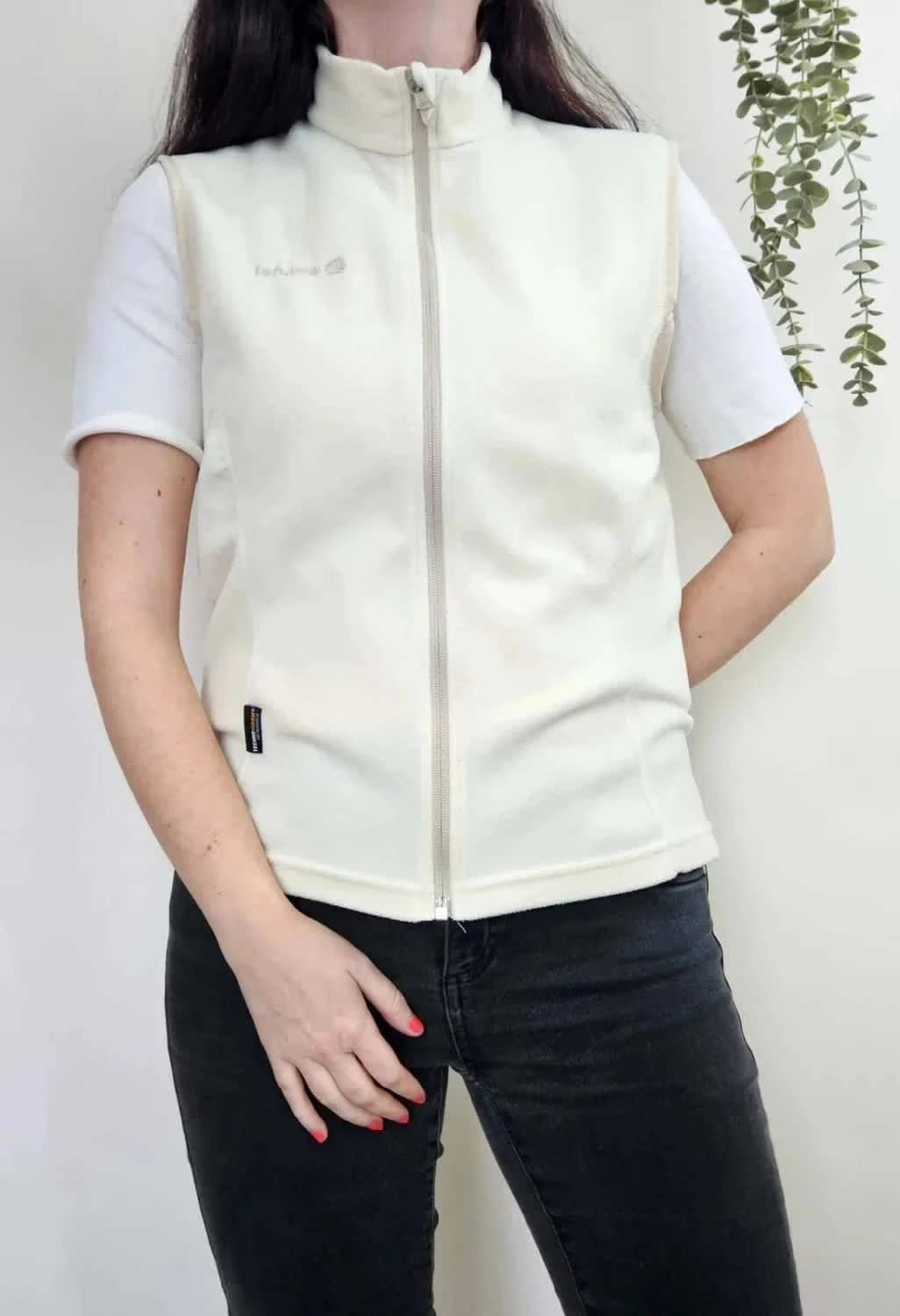 Veste polaire crème sans manches Lafuma warm logo brodé taille M