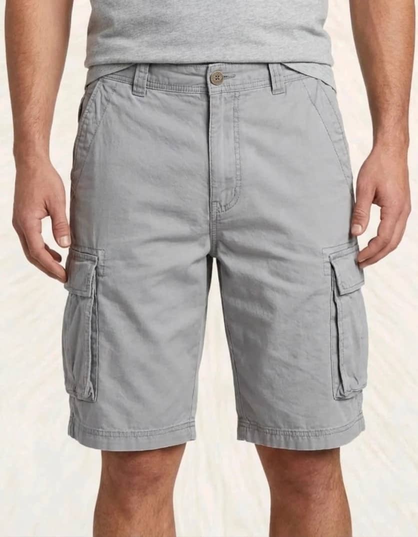 Short cargo gris clair Express avec cordon taille W32