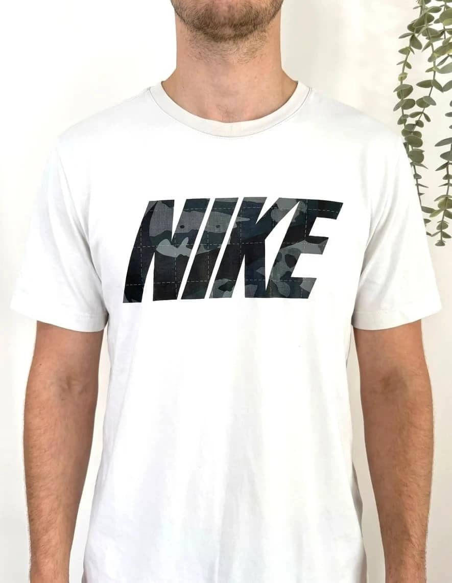 T-shirt Nike Dri Fit logo camouflage blanc taille L - FP2512127