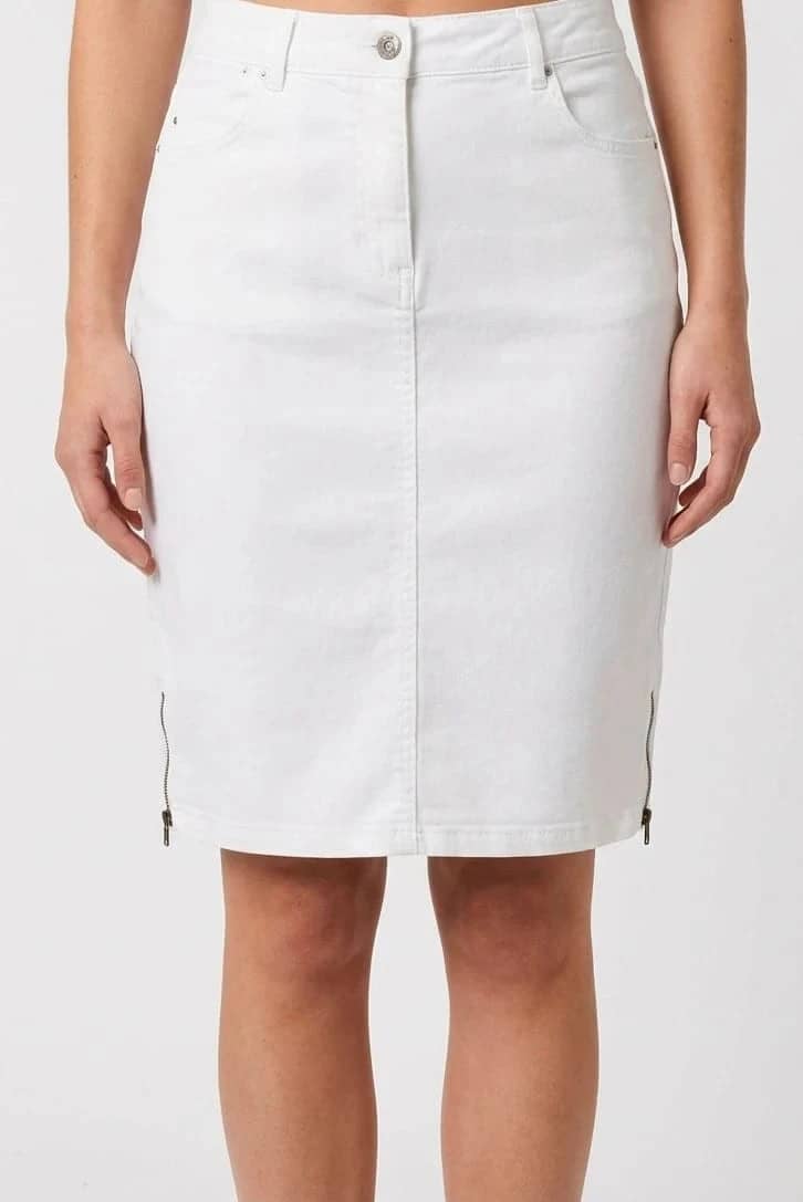 Jupe blanche Denim Caroll taille 36