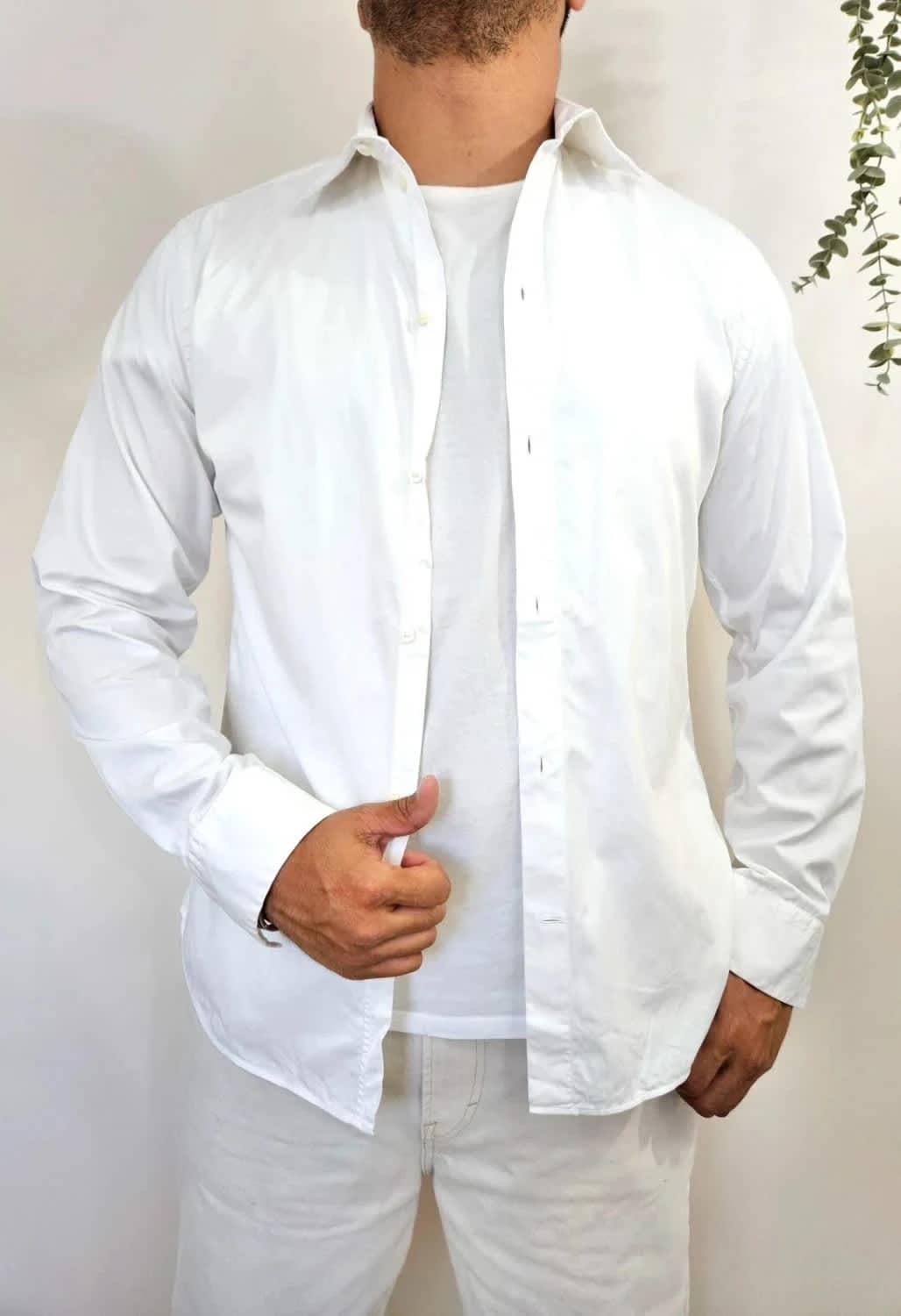 Chemise manches longues Cos blanche slim fit taille 43/XL