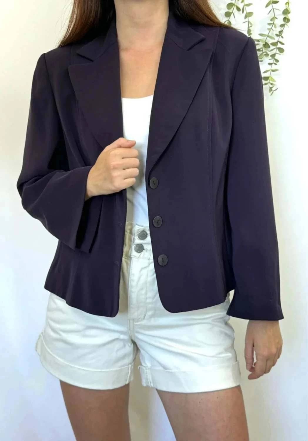 Veste Blazer violet épaulette 123 taille L
