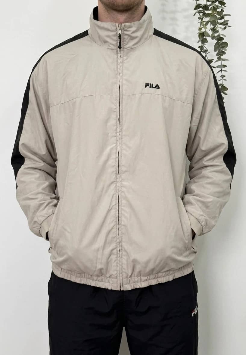 Veste coupe-vent Fila vintage beige taille L
