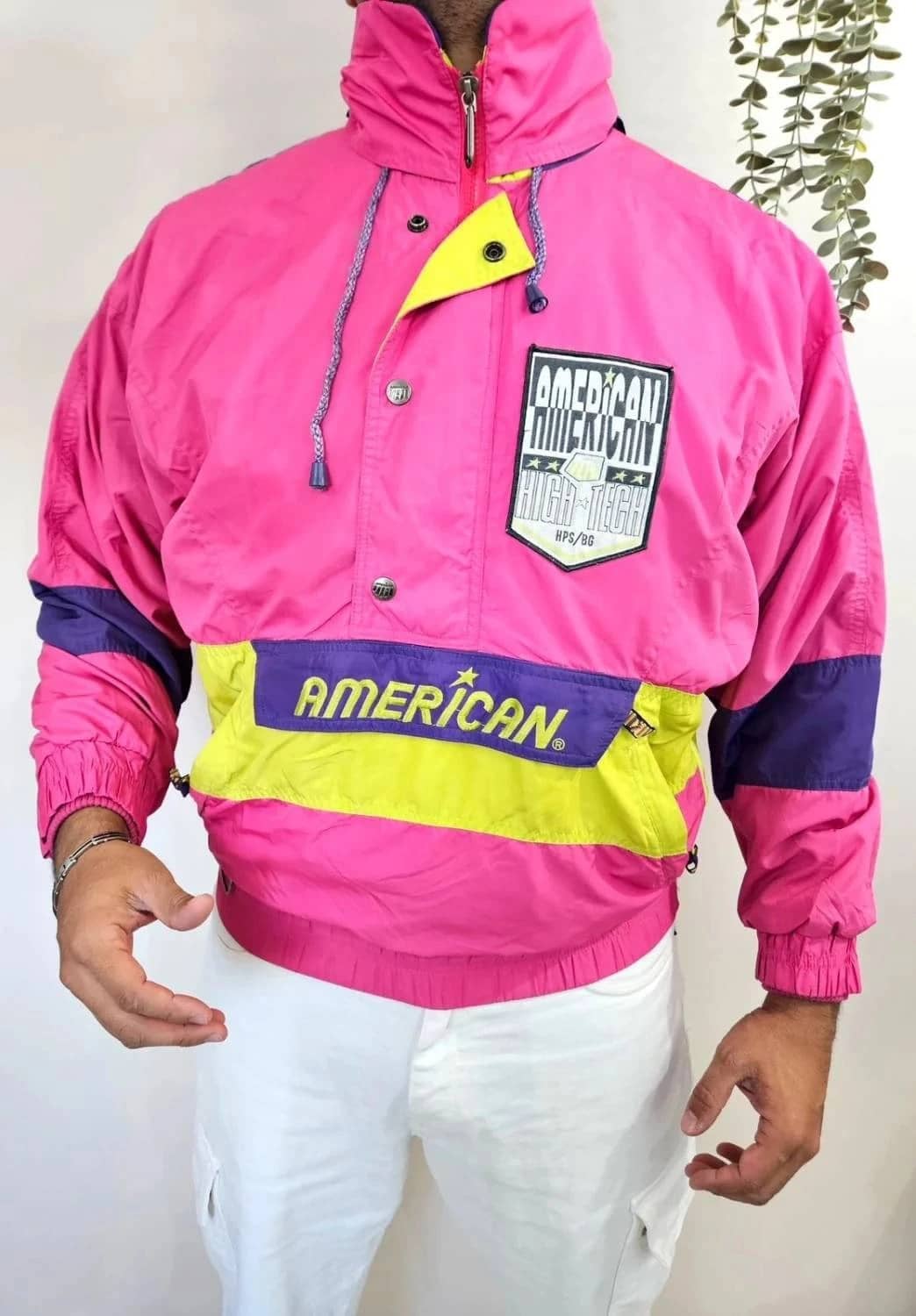 Veste de ski/Jacket vintage Neon American retro Unisexe taille S