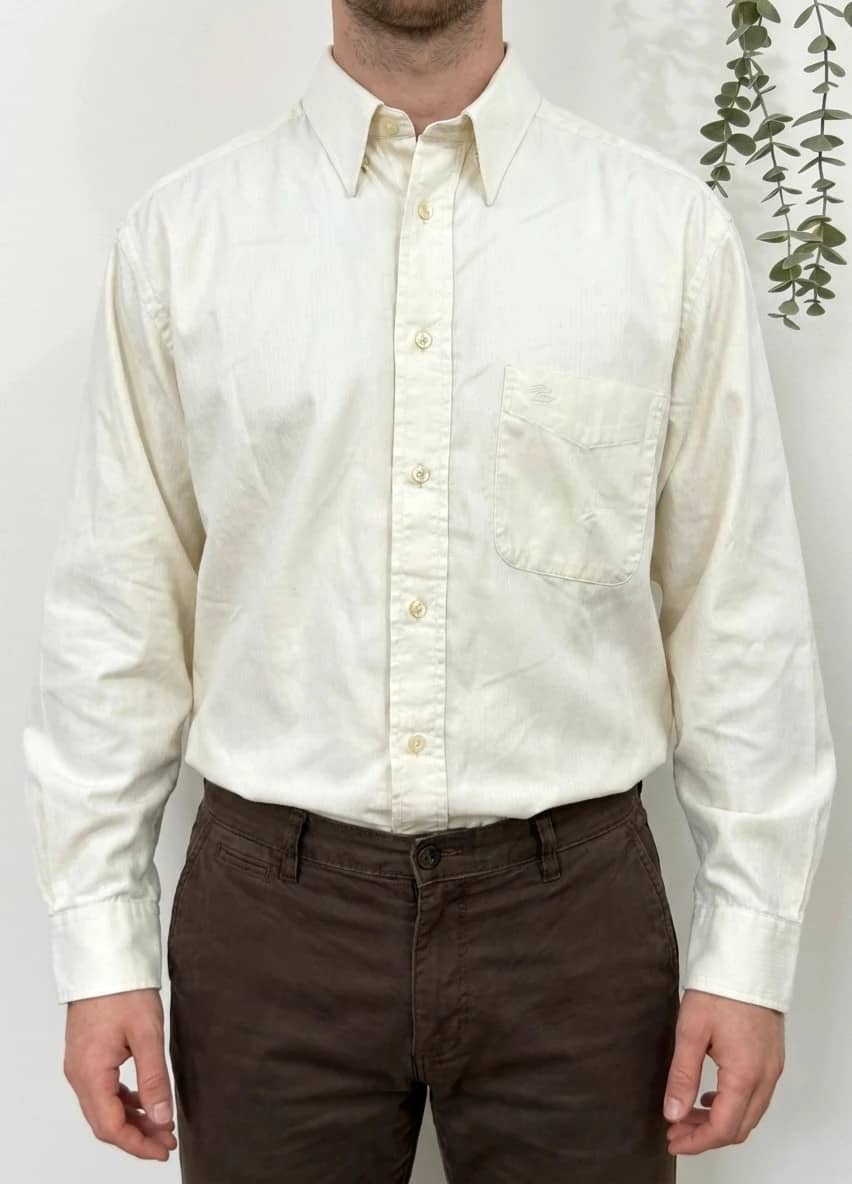 Chemise Pierre Balmain écru ivoire taille 40/L coupe droite vintage