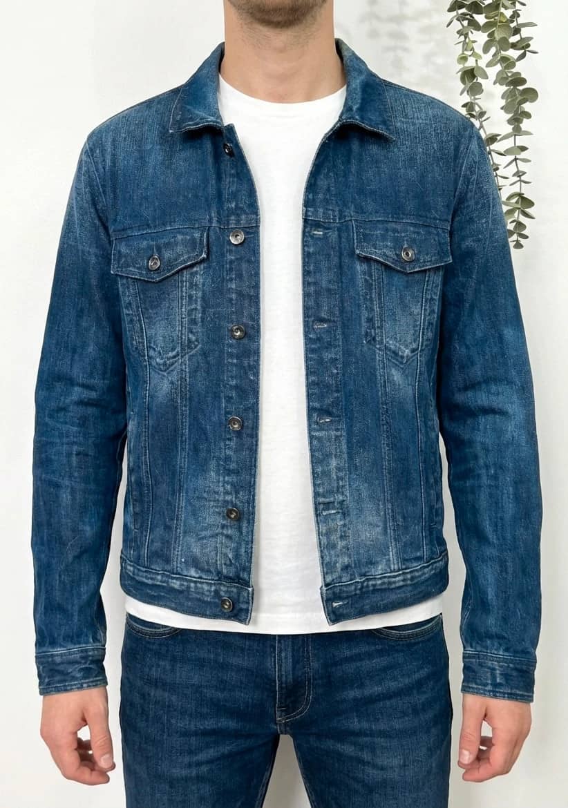 Veste en jean Calvin Klein bleu denim taille M