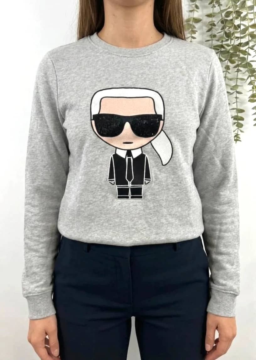 Sweat gris Ikonik Karl Lagerfeld taille XS