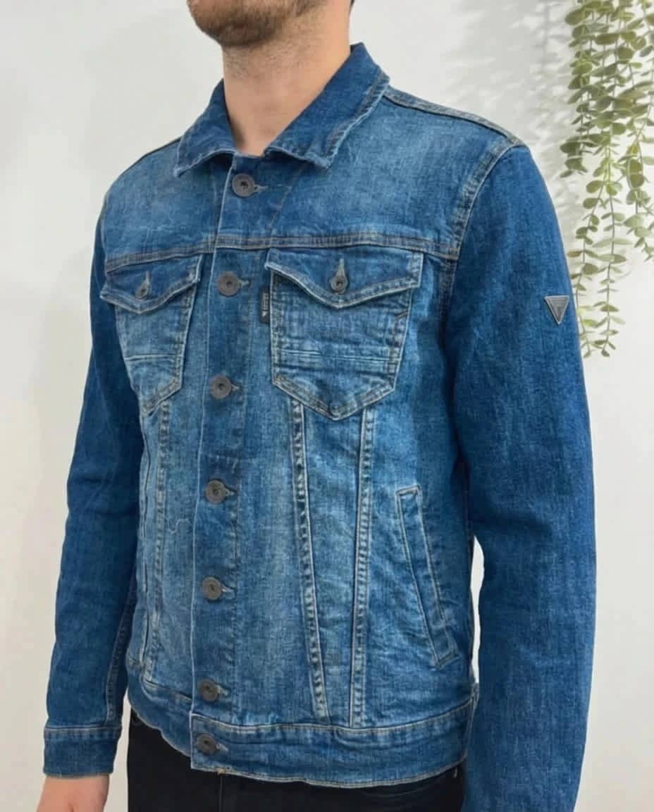 Veste en jean bleu Guess denim taille M