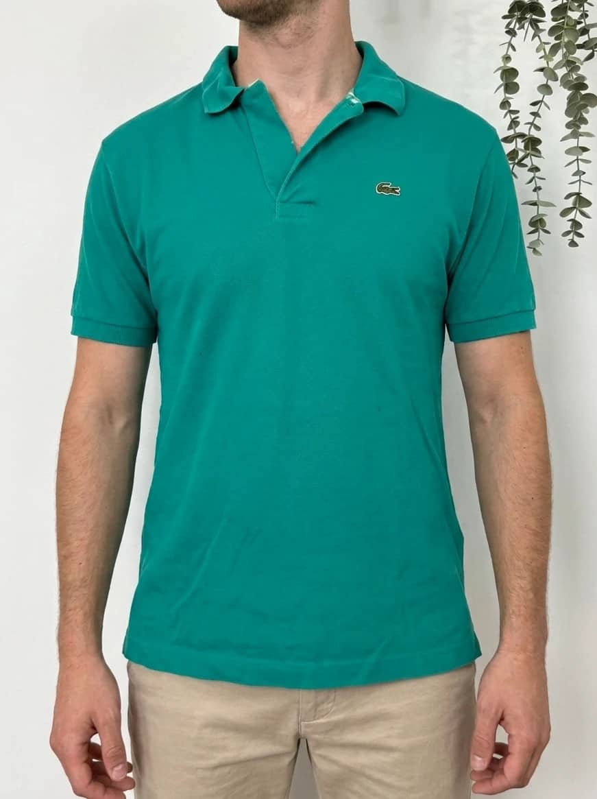 Polo piqué vintage Chemise Lacoste vert turquoise taille 6/XL - PP2603257