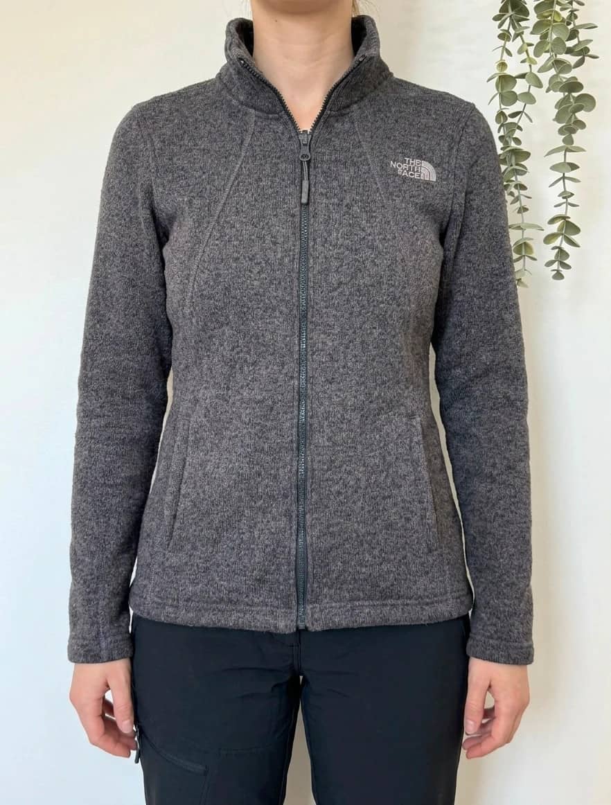 Veste polaire zippée The North Face gris chiné taille S