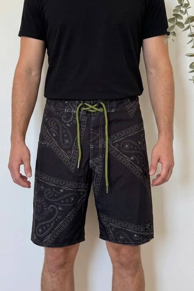 Short de bain boardshort Split Co noir motif bandana taille 30/M - PP2603192