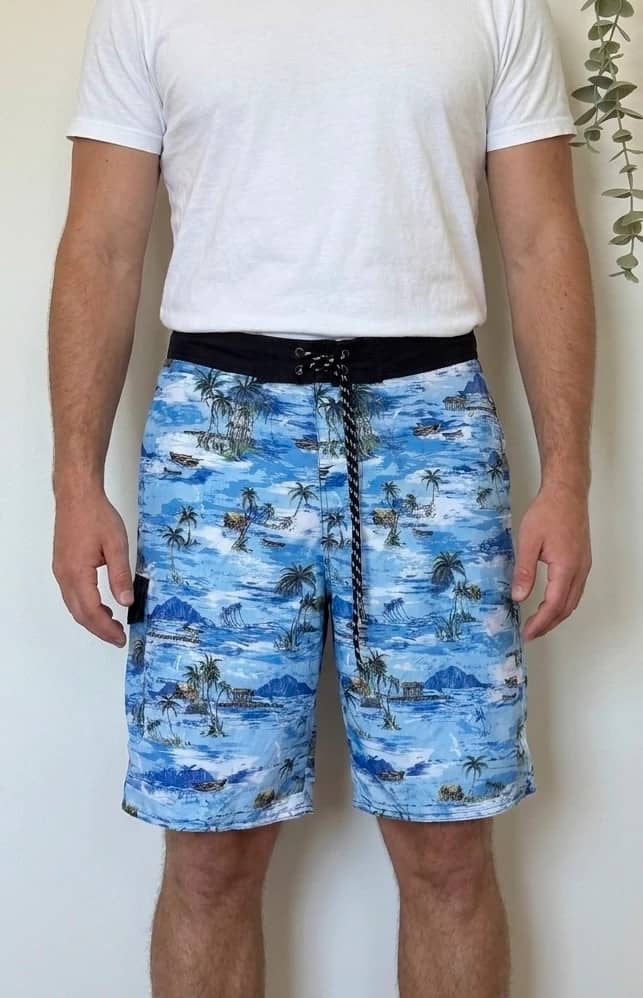 Short de bain Rivers bleu motifs tropicaux taille 34/L - PP2603205