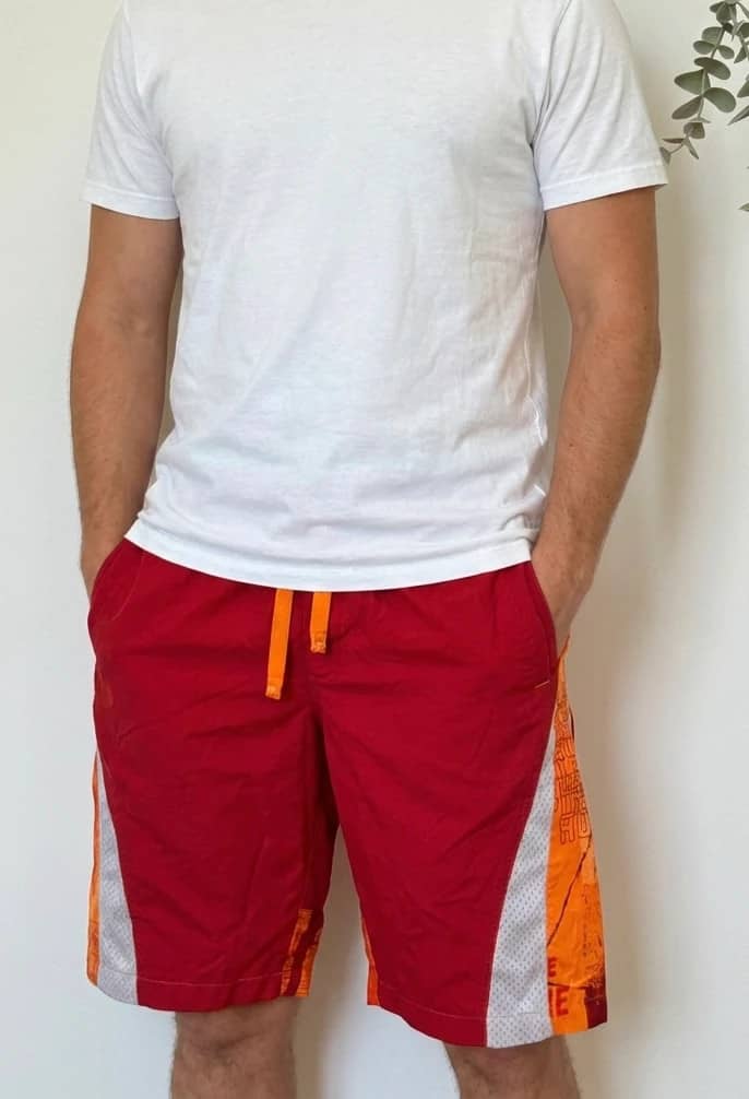 Short de bain vintage Nike rouge orange taille L - PP2603186