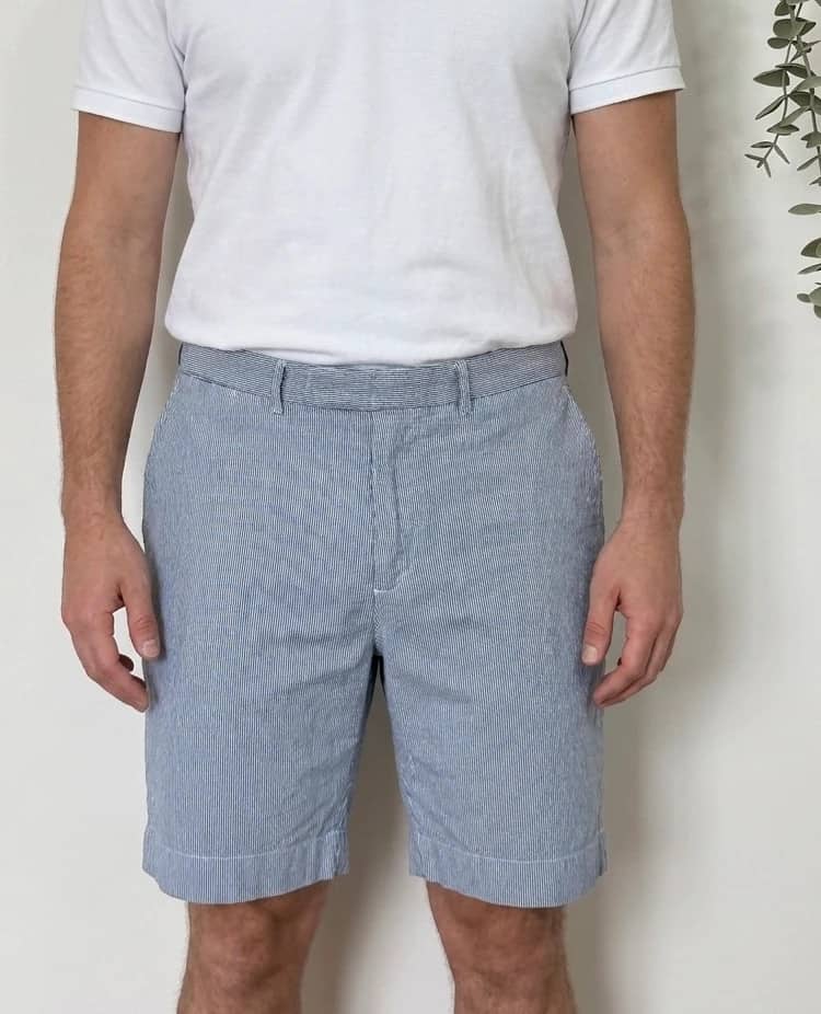 Short chino rayé Polo Ralph Lauren bleu ciel taille W36 - PP2603158