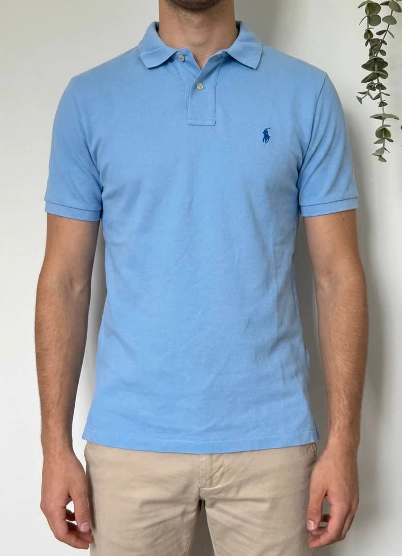 Polo piqué Polo Ralph Lauren bleu ciel taille 14-16/XS - PP2603287