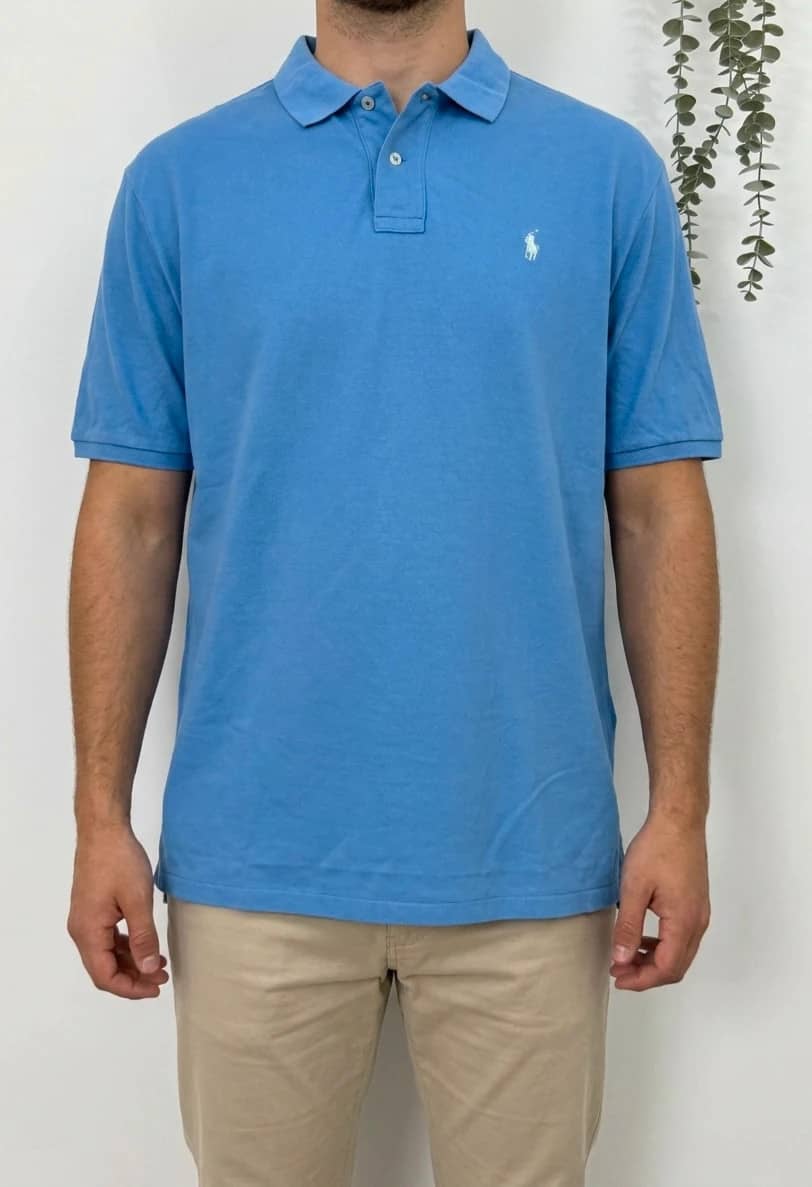 Polo piqué classic fit Polo Ralph Lauren bleu ciel taille XXL - PP2603311