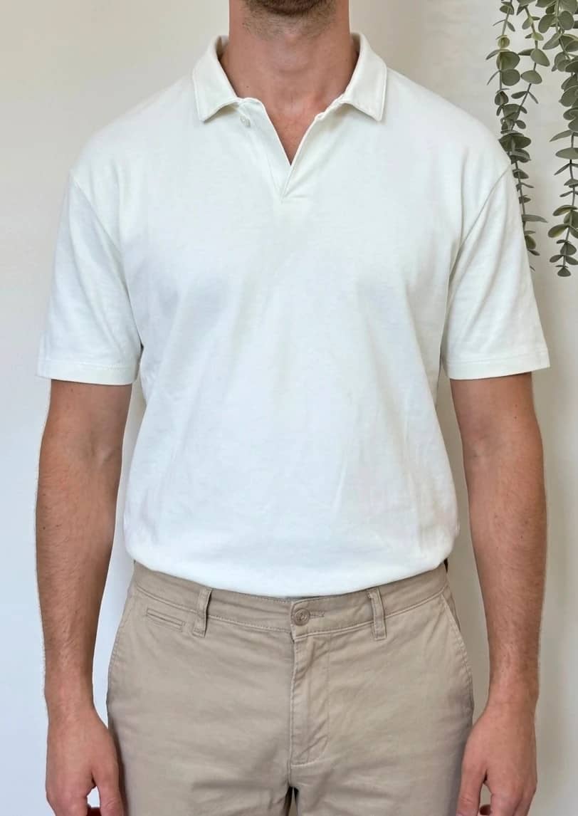 Polo jersey The Kooples blanc cassé taille M