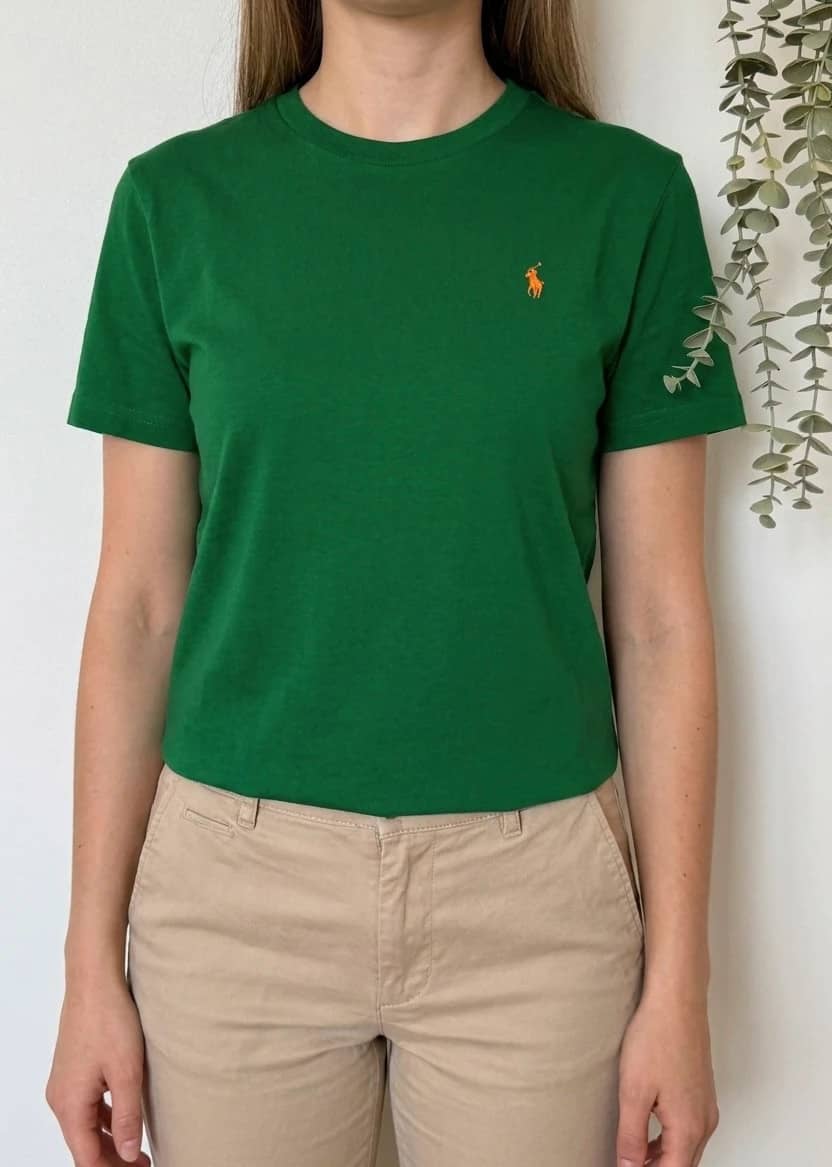 T-shirt Ralph Lauren vert logo pony orange taille XS - SK260692