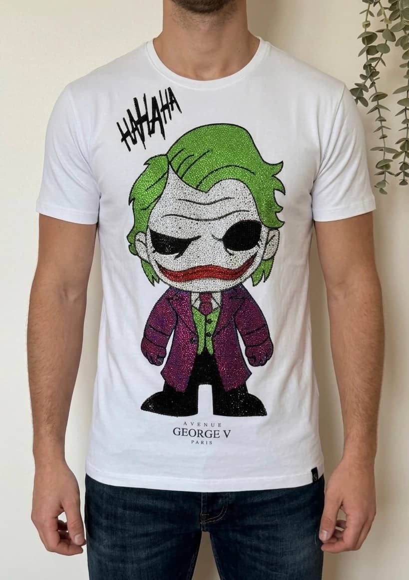 T-shirt George V Paris Joker blanc strass taille L - SK2606114