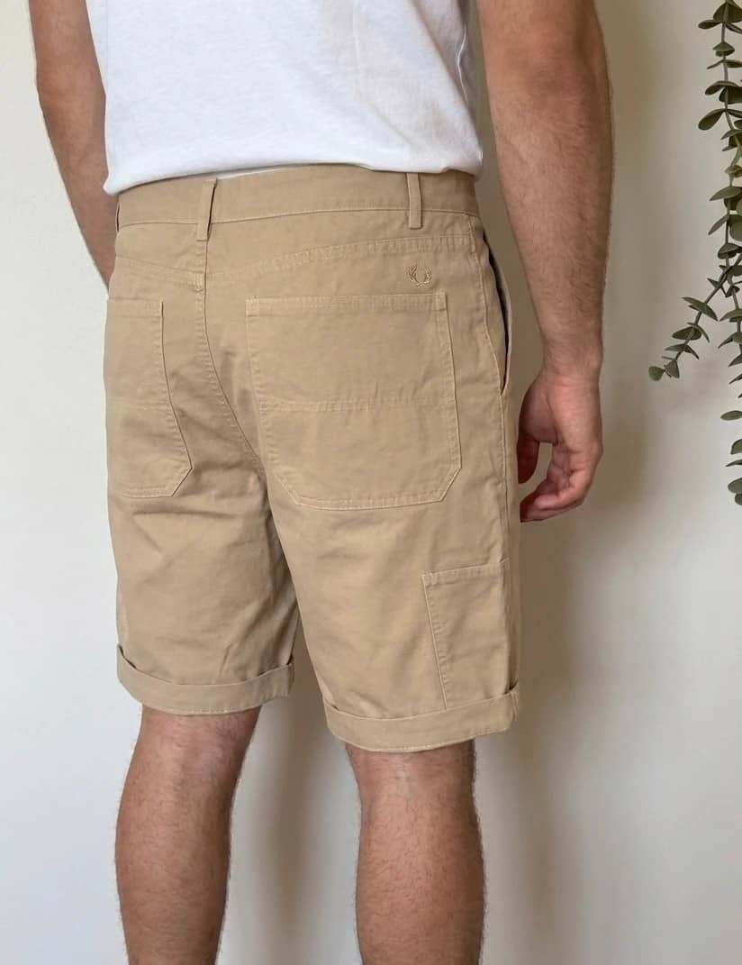 Short en toile Fred Perry beige sable taille 50/XL - SK260642