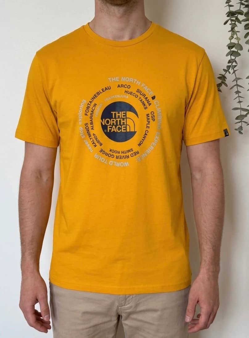 T-shirt The North Face World Climbing Tour jaune moutarde taille L - FP2607110