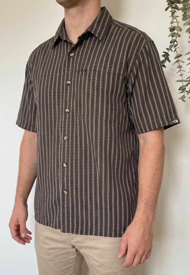 Chemise randonnée ample The North Face marron à carreaux taille L - FP260792
