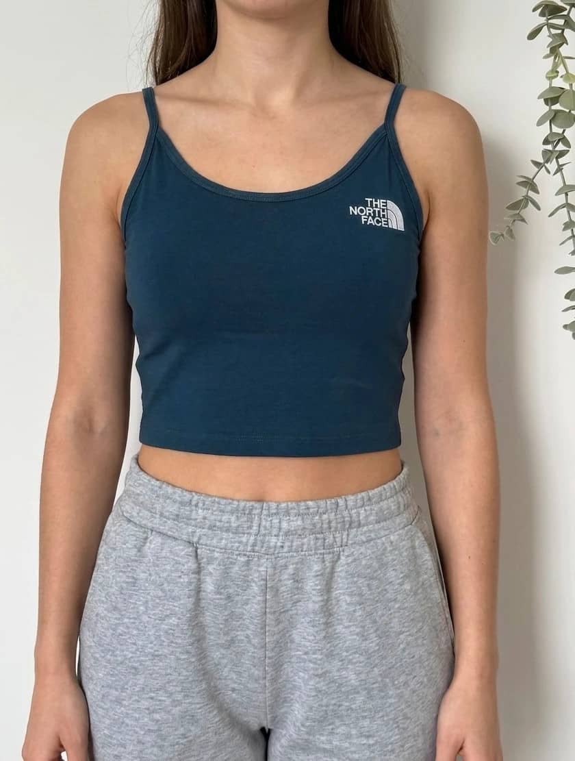 Débardeur crop top The North Face bleu pétrole femme taille XS - FP2607102