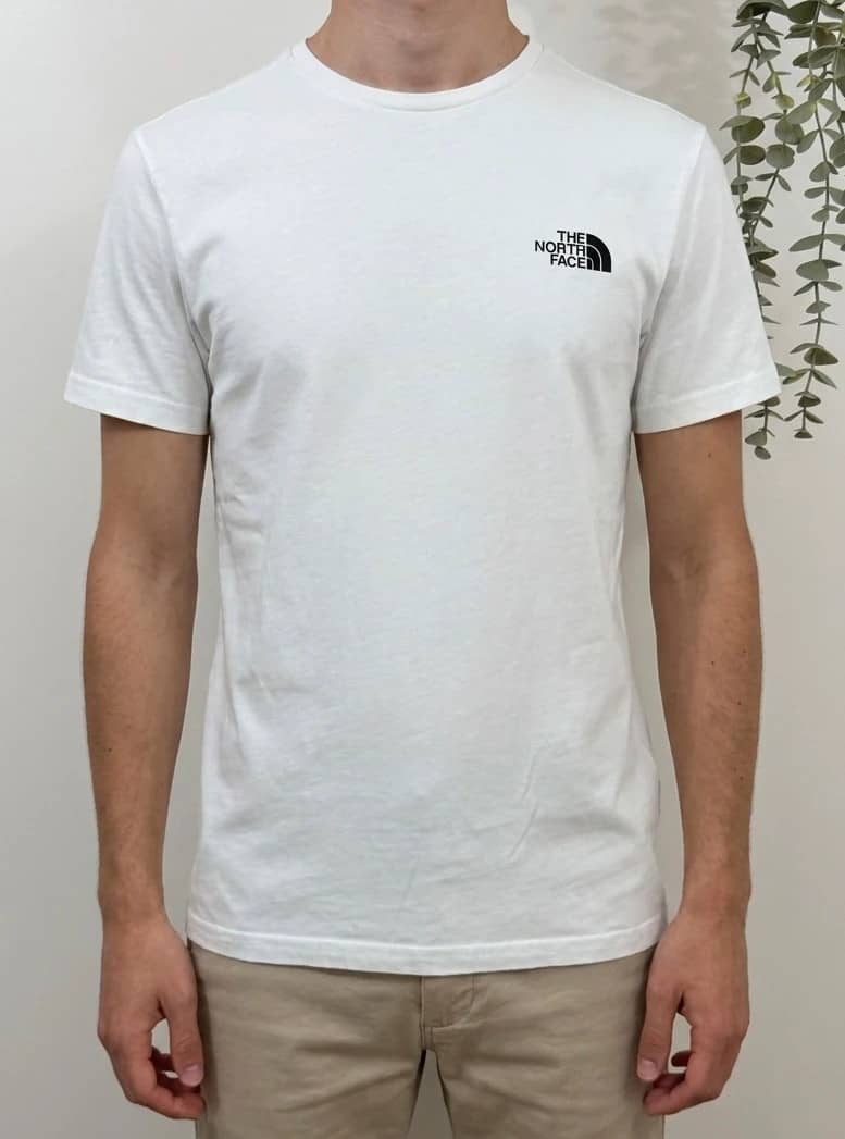 T-shirt The North Face blanc logo poitrine et dos taille S - FP260745