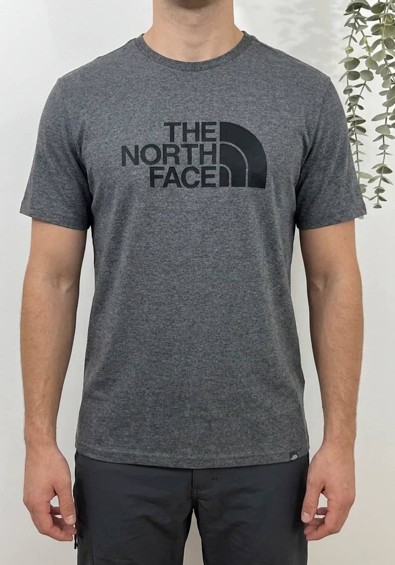 T-shirt The North Face gris anthracite chiné big logo taille L - FP2607157