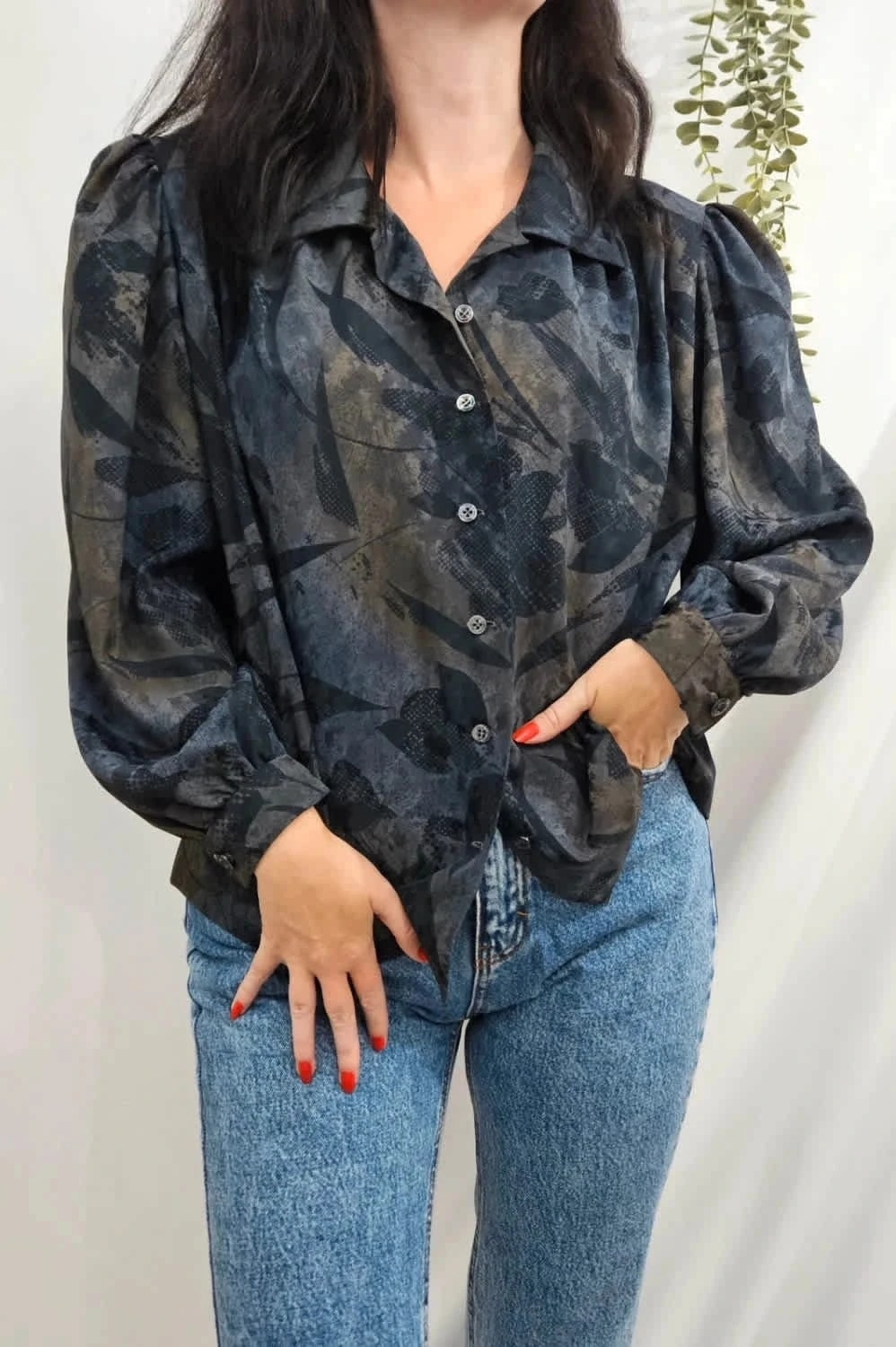 Blouse femme à imprimé vintage